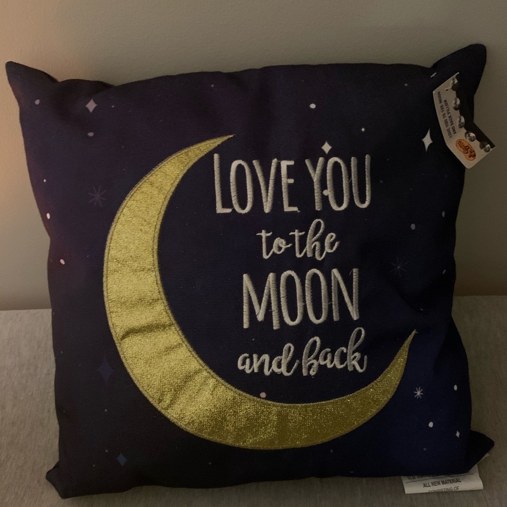Love you to the moon and back pillow